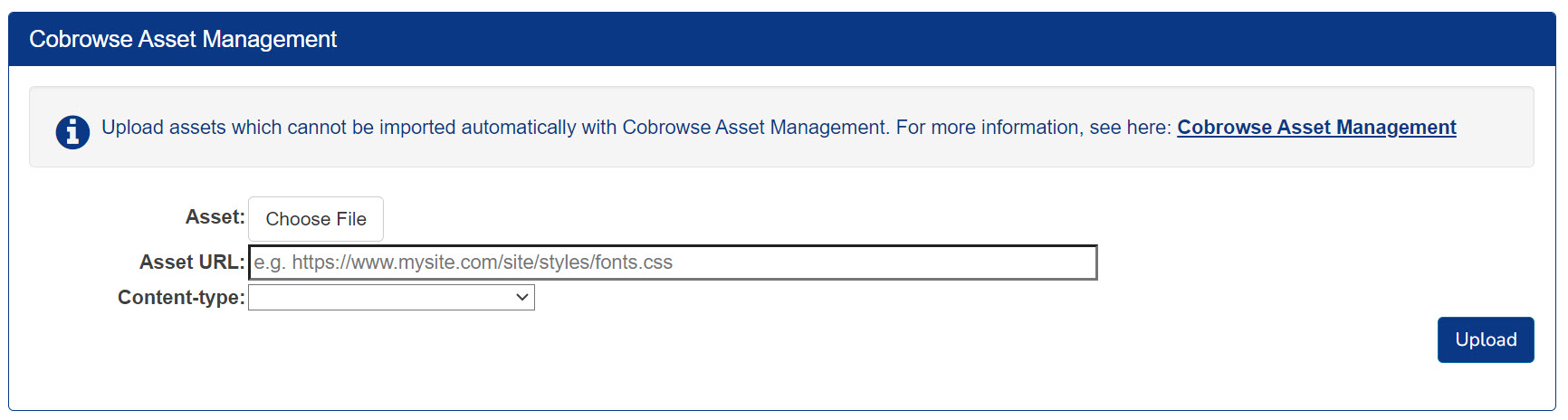 Cobrowse Asset Management section