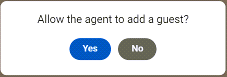 Visitor prompt to allow guest