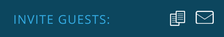 Invite guests copy and email buttons