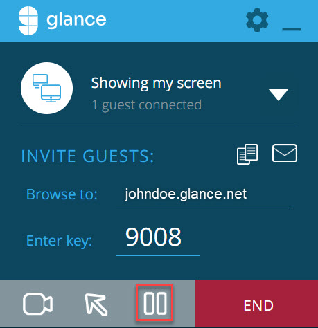 Screen hidden status message