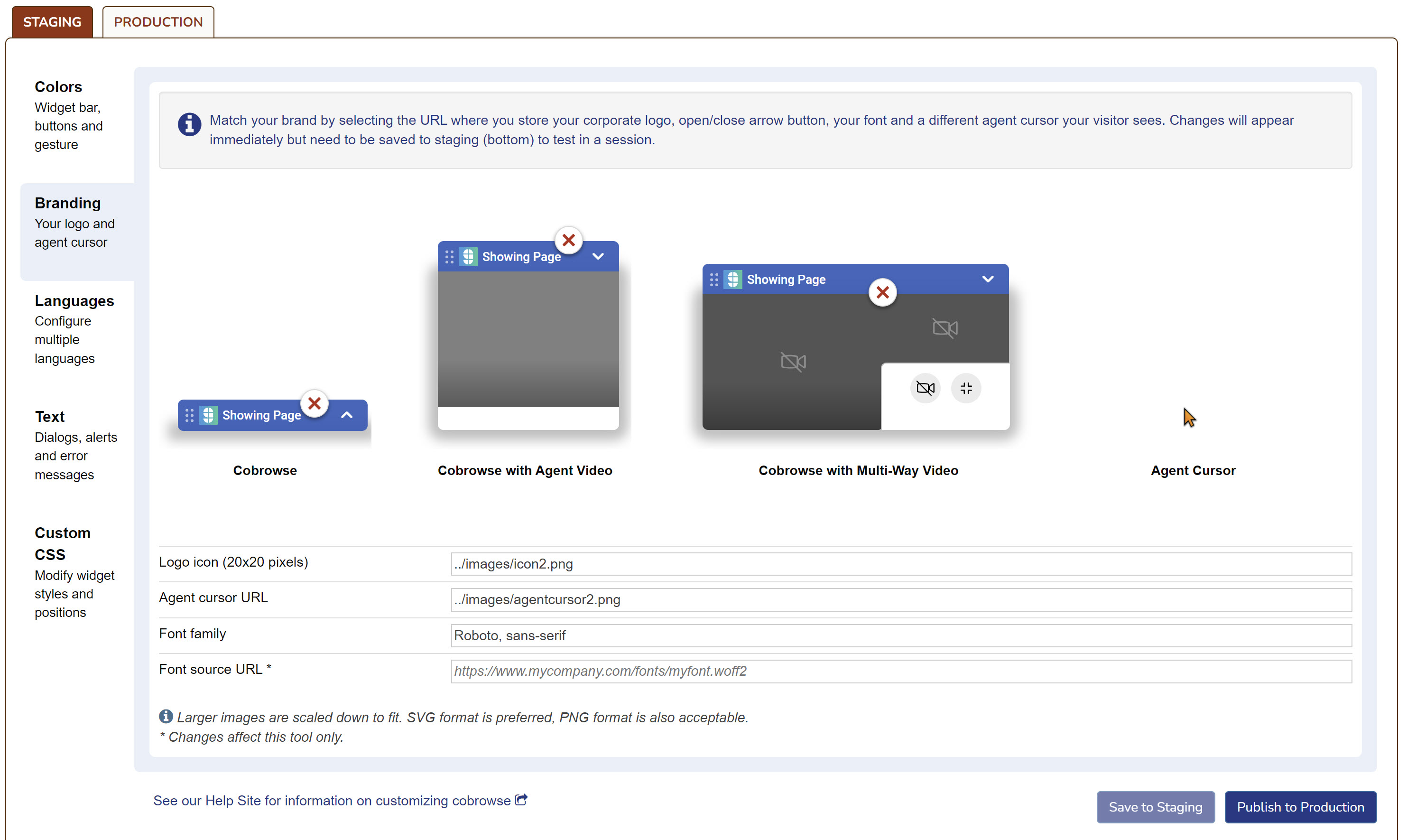 Branding Customization Options
