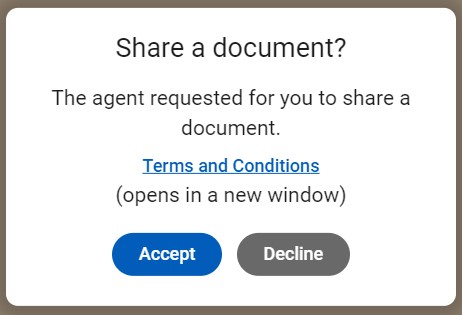 Visitor accepts request