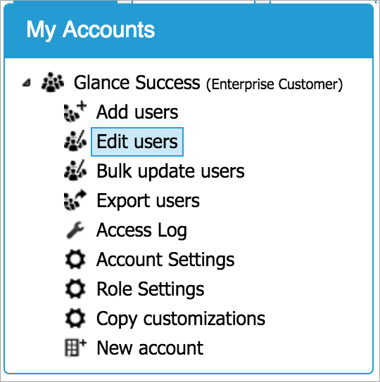 Edit users option