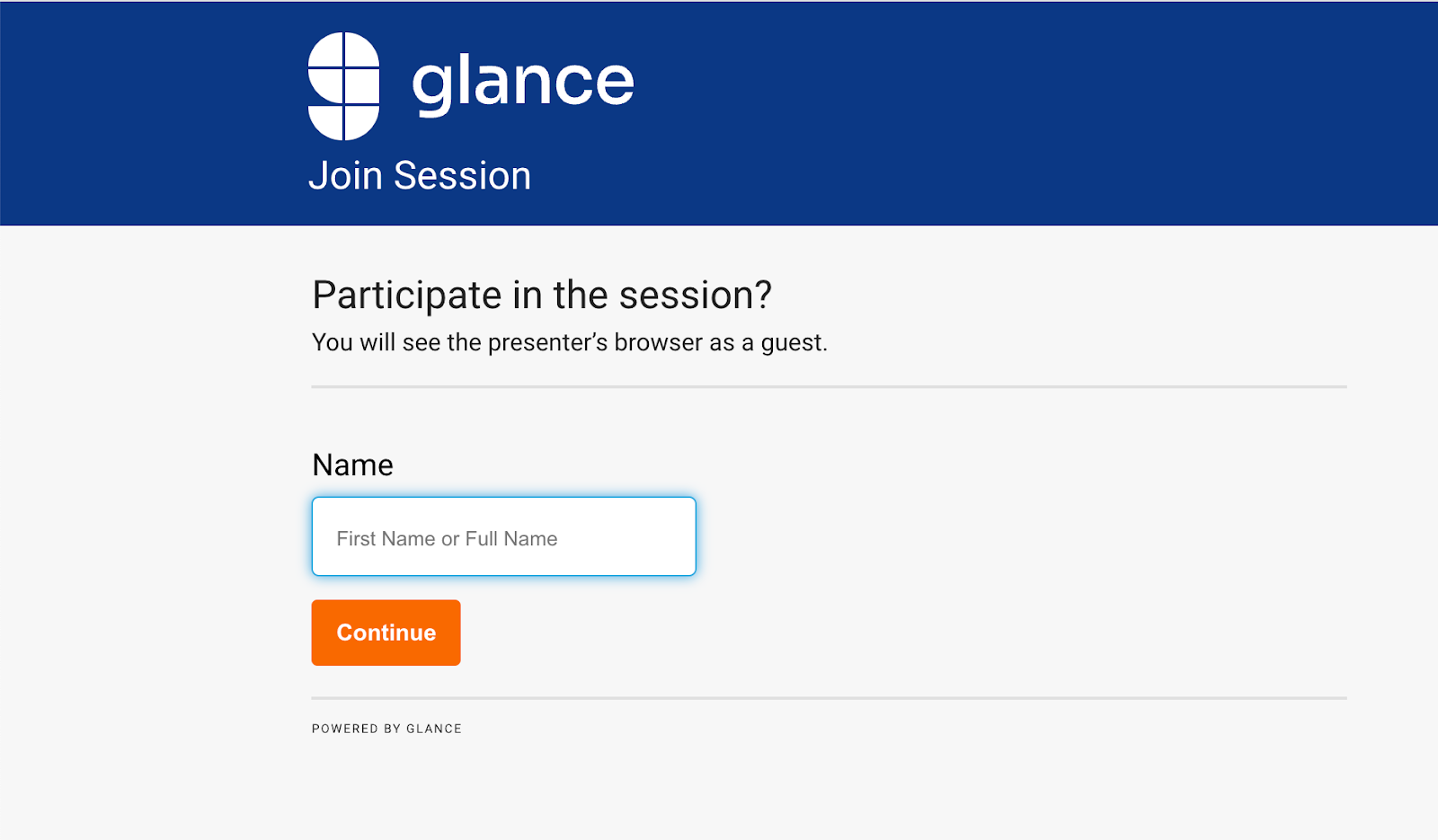 Default Guest Join UI Example