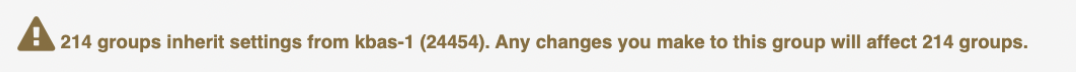 Parent group inheritance message