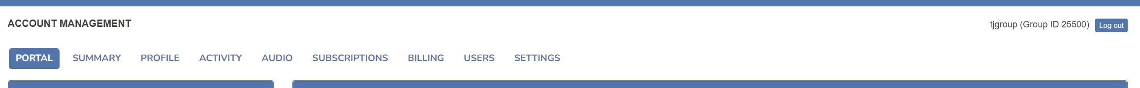 Manage Your Account Tabs