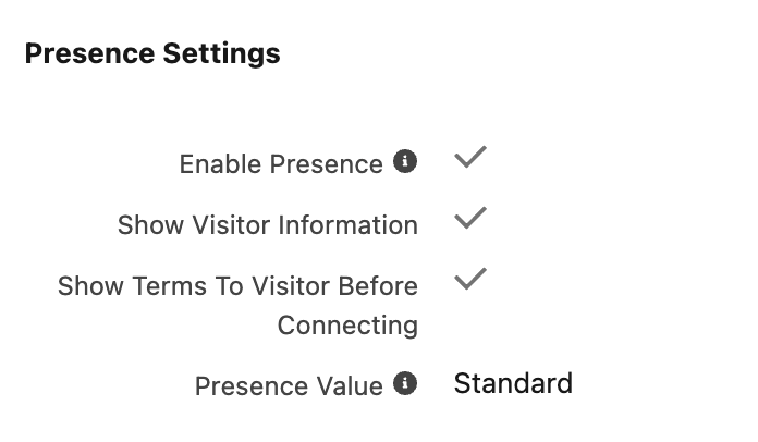 Visitor Information Settings