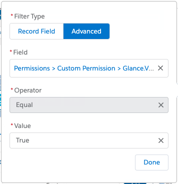 Set Operator to Equal and Value to True