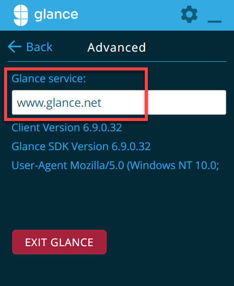 Glance Service URL verification
