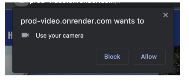 Chrome allow camera prompt