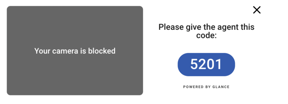 Camera blocked message