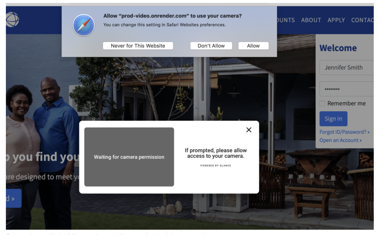 Safari allow camera prompt