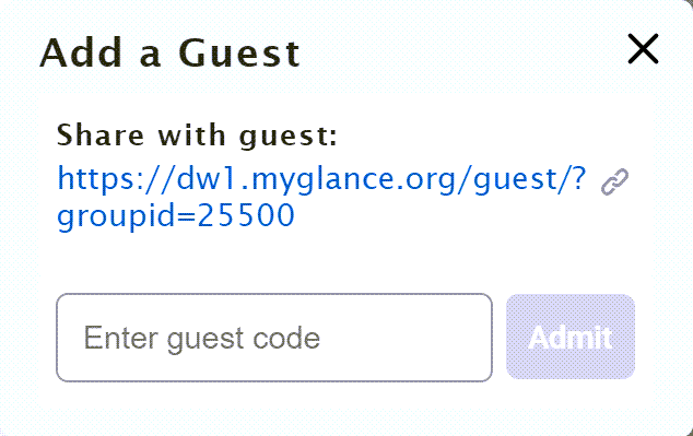 Share with guest URL